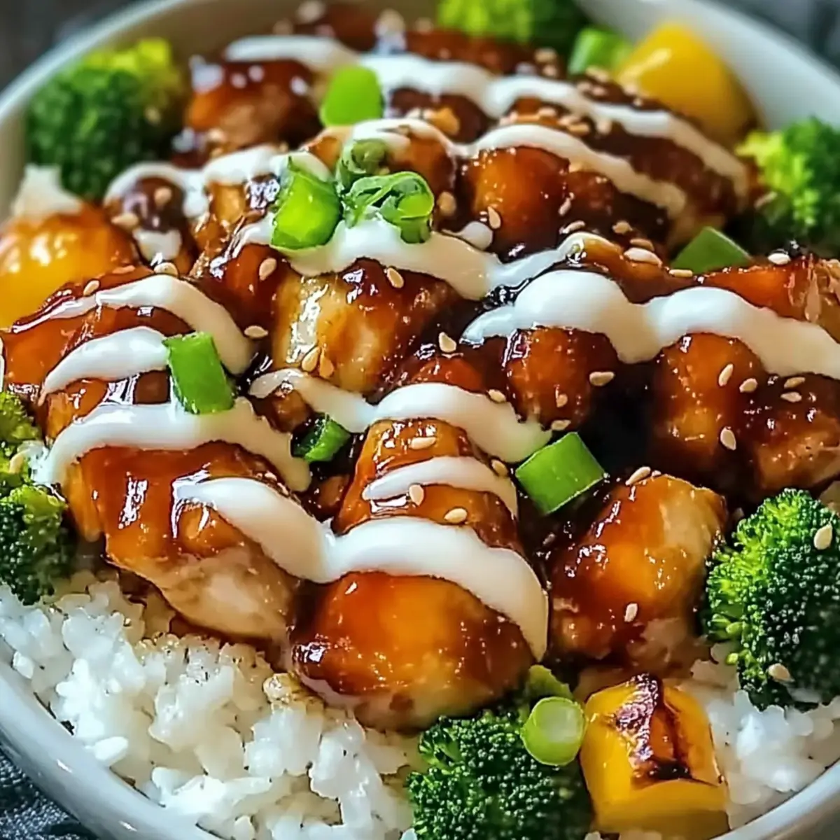 Sticky Chicken Rice Bowls