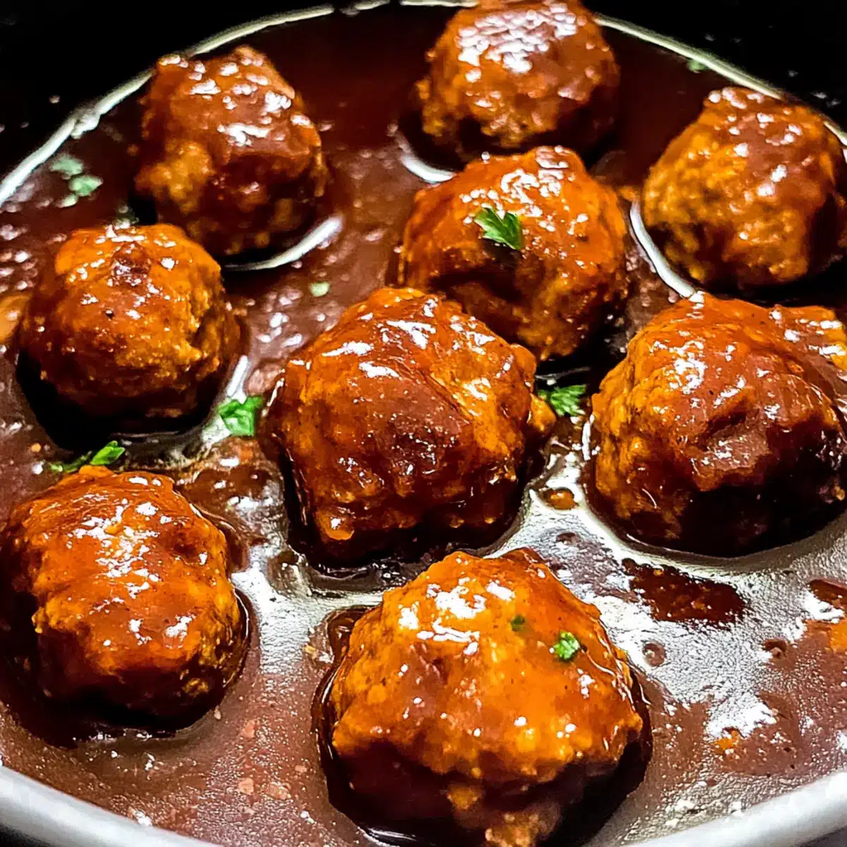 Braised Meatballs in Red Wine Gravy