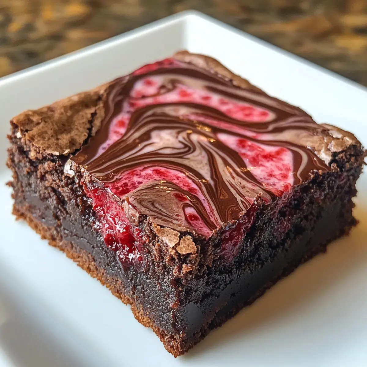Raspberry Swirl Brownies