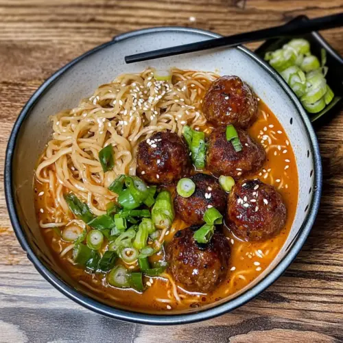 General Tso’s Meatball Ramen