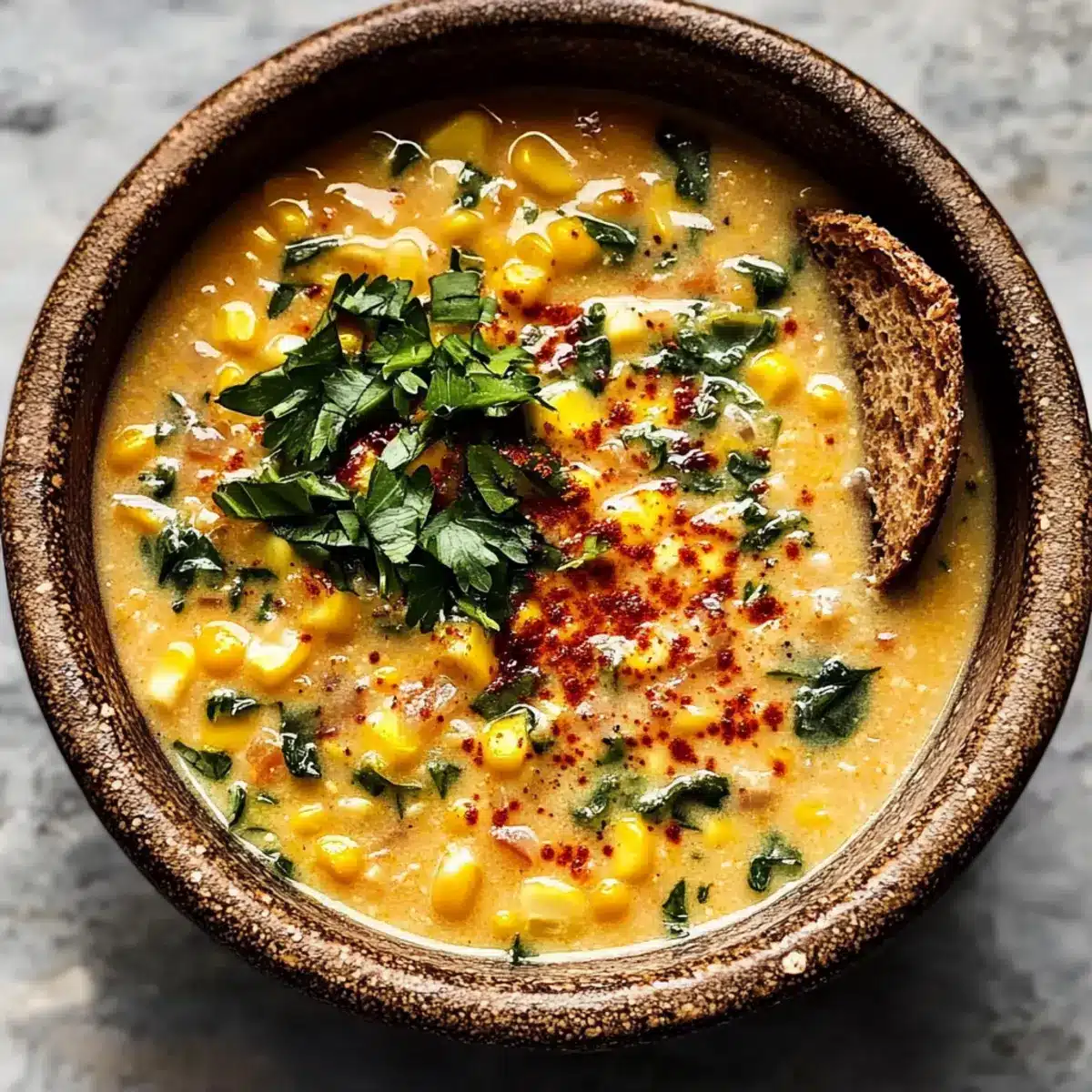 Vegan Sweet Corn & Miso Chowder