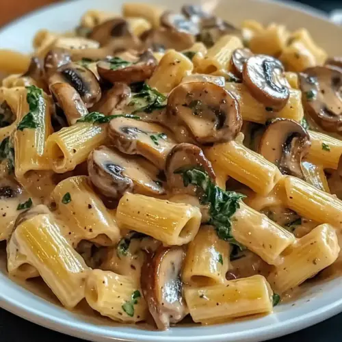 Creamy Tuscan Mushroom Pasta Skillet
