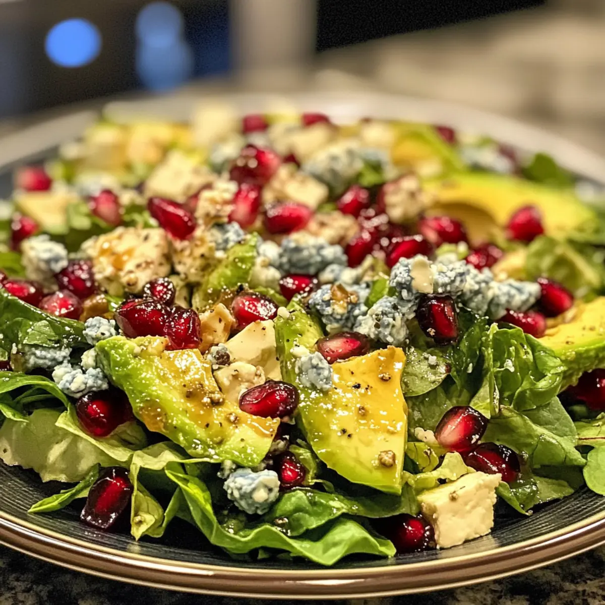 Pomegranate Salad with Honey Mustard Dressing