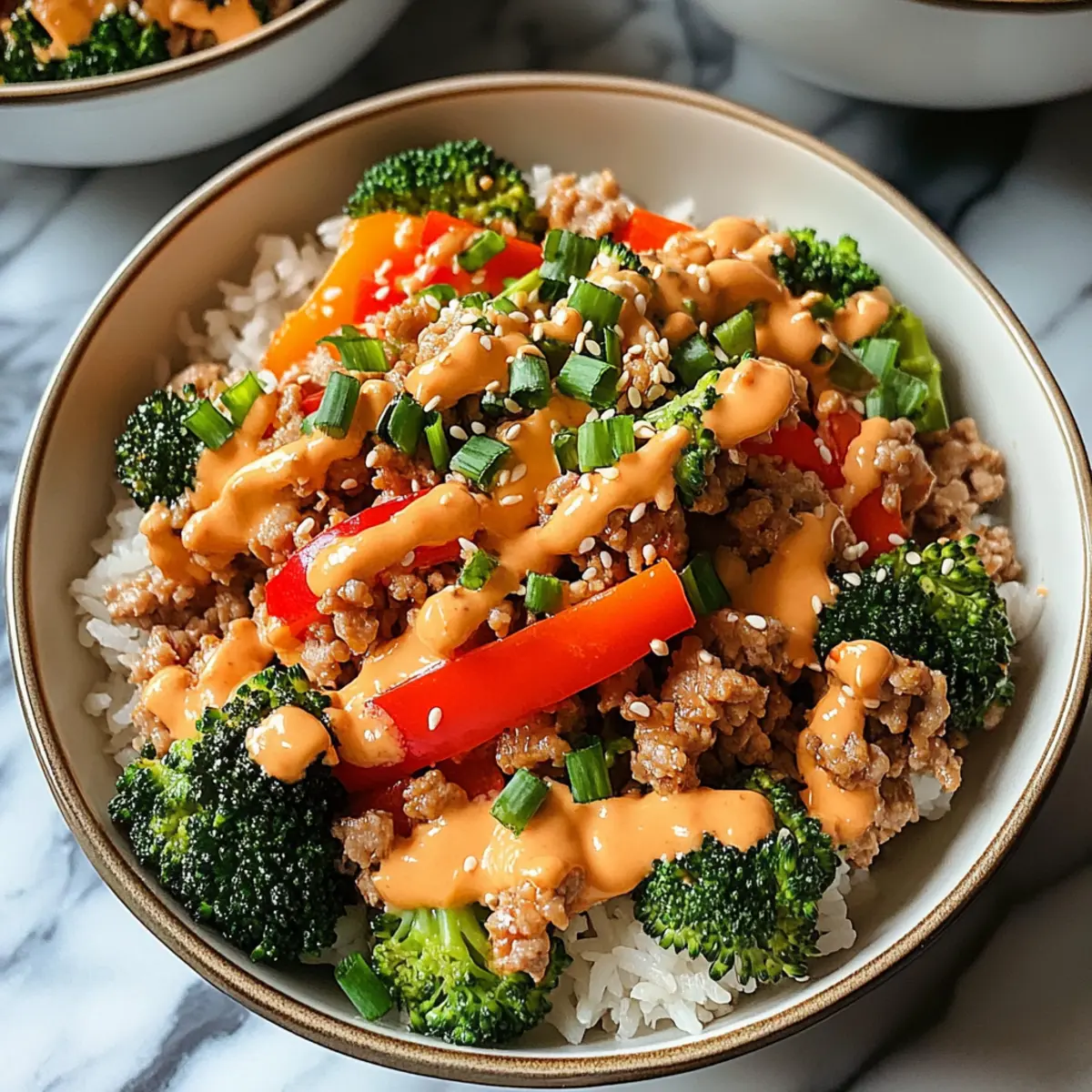 Bang Bang Ground Turkey Rice Bowls