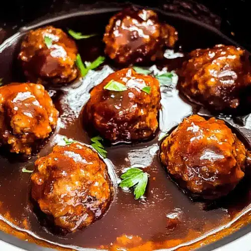Braised Meatballs in Red Wine Gravy