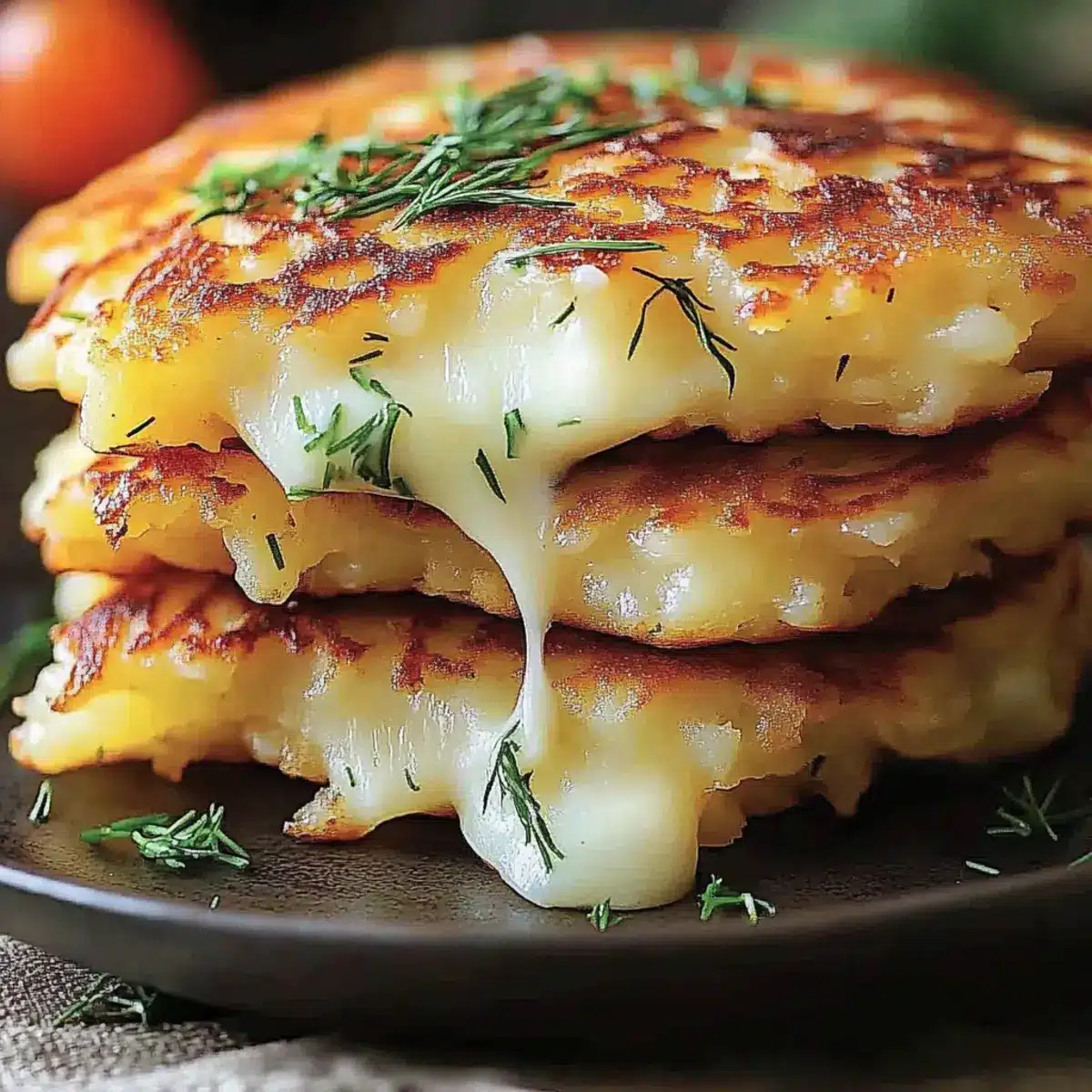 Potato and Onion Cheese Pancakes