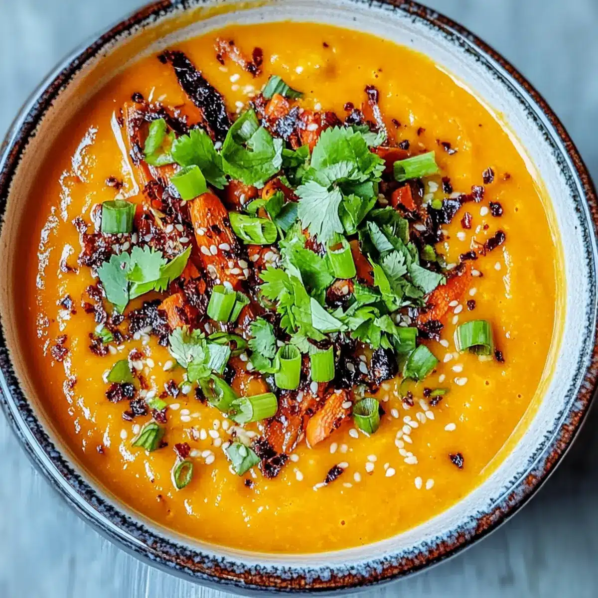 Spicy Miso Carrot Soup