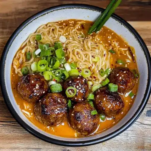 General Tso’s Meatball Ramen