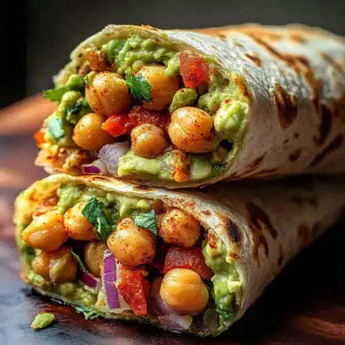 Spicy Chickpea and Avocado Wrap
