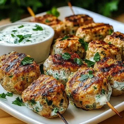 Chicken Kofta Garlic Yogurt Sauce