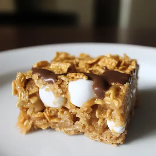 Peanut Butter Cornflake Marshmallow Bars