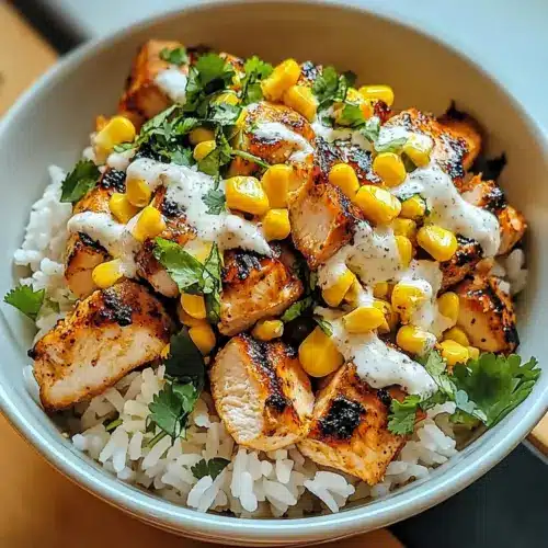 Street Corn Chicken Rice Bowl