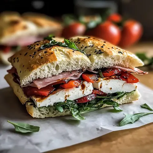 Italian Turkey Focaccia Sandwiches